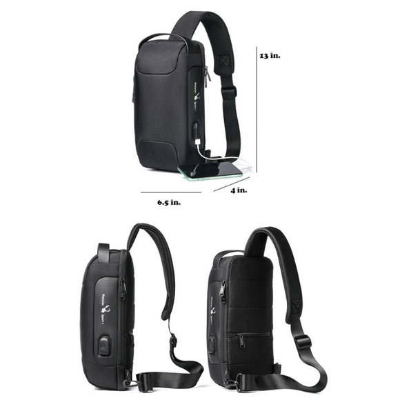 Man's Backpack Waterproof Anti-theft Sling  Chest Cross body Pouch Bag - Picture 1 of 10